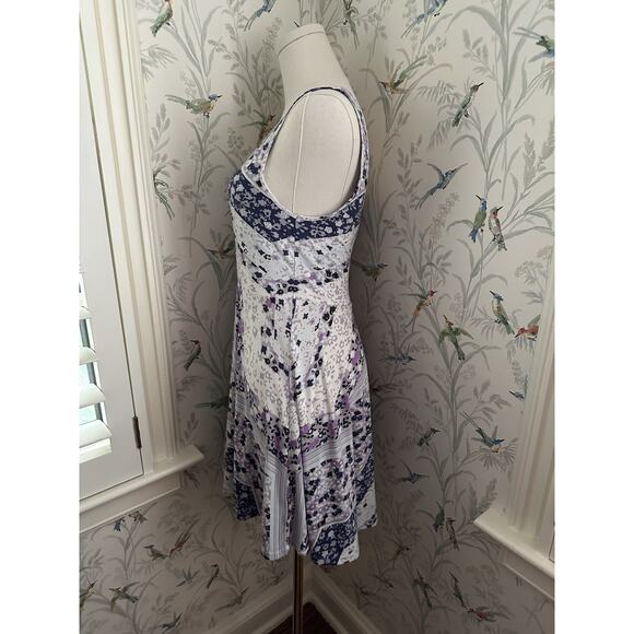 Free People Womens Sz S Fit and Flare Flirty Floral Knit Tank Dress - Picture 4 of 7